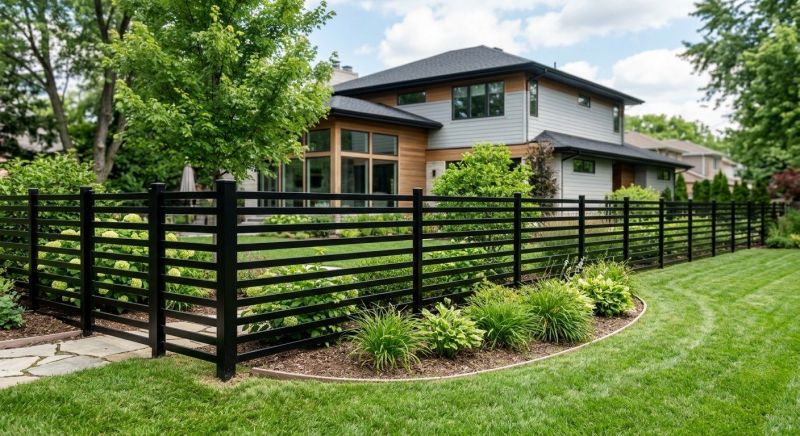 Black Metal Fence Installation in Des Moines, IA