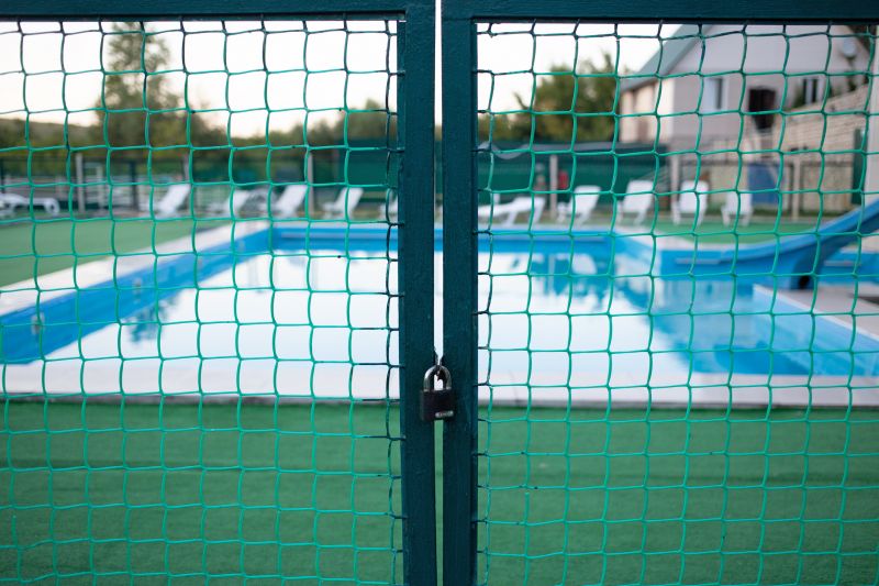 Secure Gate with Mesh Barrier